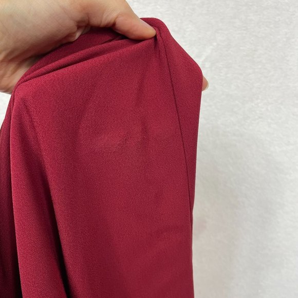 Ann Taylor Fuax Wrap Maxi Evening Gown Size 4 Crimson Bridesmaid Wedding NWT - Picture 11 of 14